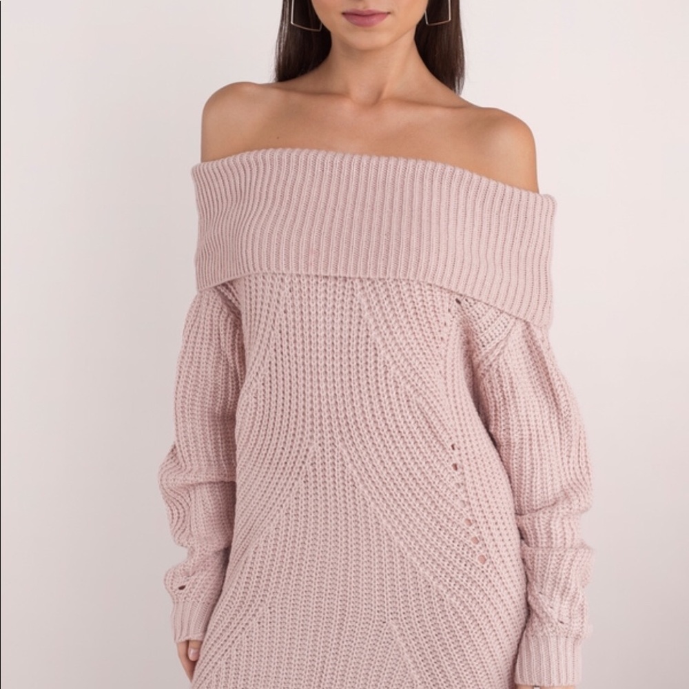 Blush Pink Sweater Dress